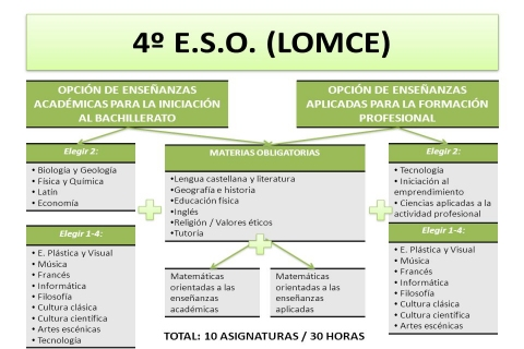 ESTRUCTURA ACADÉMICA 4º ESO LOMCE