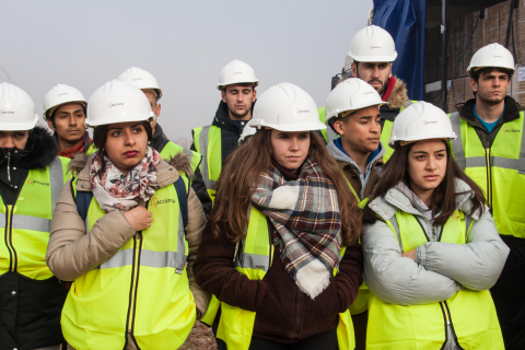 LOS ALUMNOS DEL C.F.G.S DE PROYECTOS DE EDIFICACIÓN VISITAN LAS OBRAS DE LA NAVE LOGÍSTICA MONTEPINO.