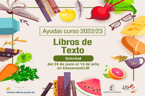 AYUDA LIBROS. DEL 24-06 AL 14-07 A TRAVÉS DE EDUCAMOSCLM.