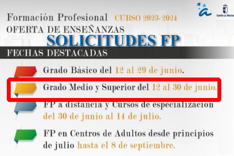 ADMISIÓN CICLOS FP GRADO MEDIO Y GRADO SUPERIOR PRESENCIAL.