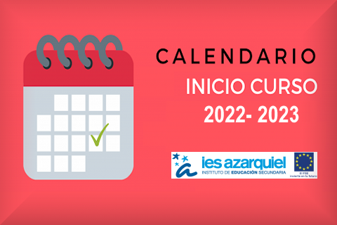 CALENDARIO DE INICIO DE CURSO 22-23.